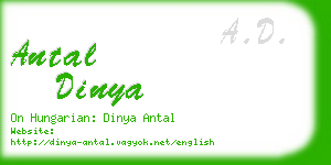 antal dinya business card